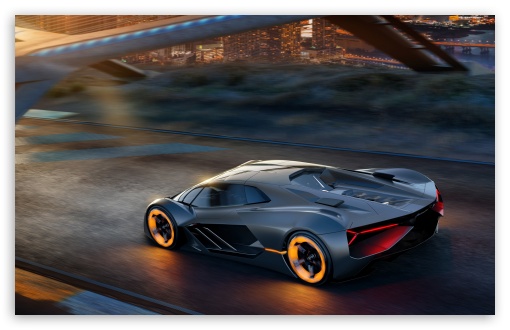 Lamborghini Terzo Millennio Electric Supercar, Road Ultra HD
