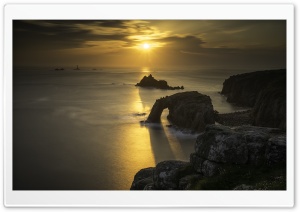 Lands End Landmark Cornwall Coastal View Ultra HD Wallpaper for 4K UHD Widescreen desktop, tablet & smartphone