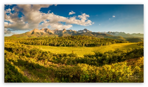 Landscape, Sneffels Range, San Juan Mountains, Panorama, Colorado UltraHD Wallpaper for UHD 16:9 ; HD 16:9 ; UltraWide 21:9 24:10 32:10 ; Dual 16:10 5:3 4:3 5:4 3:2 ;