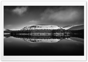 Landscape Water Reflection Black and White Ultra HD Wallpaper for 4K UHD Widescreen desktop, tablet & smartphone