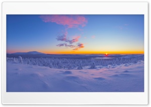 Lapland s Snowy Magic A Winter Scene Ultra HD Wallpaper for 4K UHD Widescreen Desktop, Lockscreen, Screensaver, TV, Tablet, Smartphone