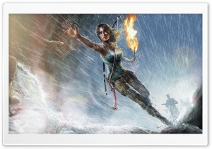 Lara Croft Game Rain Ultra HD Wallpaper for 4K UHD Widescreen desktop, tablet & smartphone