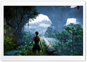 Lara Croft, Tomb Raider Legacy of Atlantis Screenshot, Amazing Landscape 4K UHD Wallpaper for Widescreen and UltraWide Desktop, UltraHD TV, Smartphone, Tablet