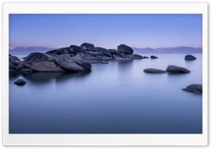 Large Boulders in the Lake Scenery Ultra HD Wallpaper for 4K UHD Widescreen Desktop, Lockscreen, Screensaver, TV, Tablet, Smartphone