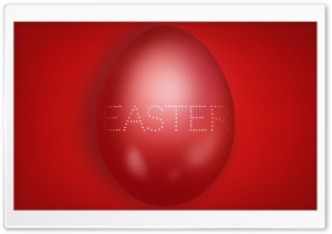 Large Red Easter Egg Ultra HD Wallpaper for 4K UHD Widescreen desktop, tablet & smartphone