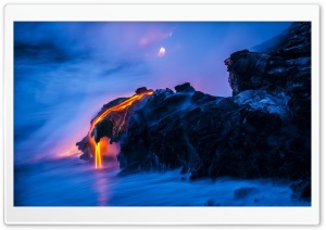 Lava Ocean Smoke Ultra HD Wallpaper for 4K UHD Widescreen desktop, tablet & smartphone