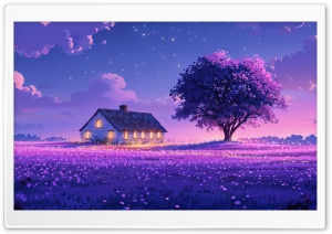 Lavender Twilight Dreamscape Ultra HD Wallpaper for 4K UHD Widescreen Desktop, Lockscreen, Screensaver, TV, Tablet, Smartphone