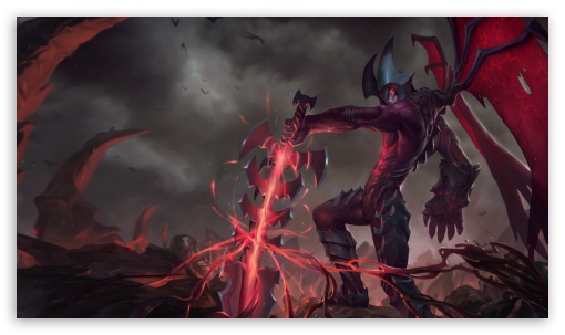 League of Legends Aatrox 4K UHD Background Wallpaper for UltraHD Desktop and TV : Smartphone and Tablet Devices