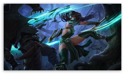 League of Legends Akali 4K UHD Background Wallpaper for UltraHD Desktop and TV : Smartphone and Tablet Devices
