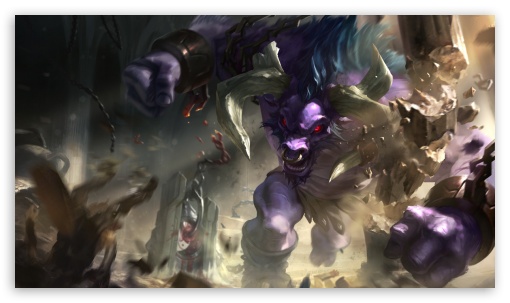 League of Legends Alistar 4K UHD Background Wallpaper for UltraHD Desktop and TV : Smartphone and Tablet Devices