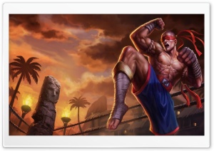 League Of Legends Lee Sin the Blind Monk Ultra HD Wallpaper for 4K UHD Widescreen desktop, tablet & smartphone