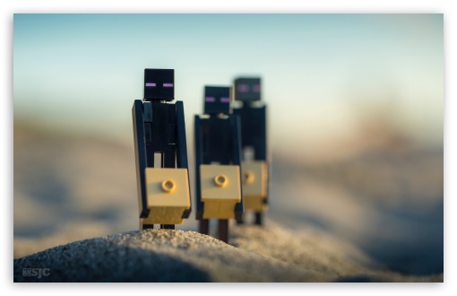 LEGO Endermen Minecraft UltraHD Wallpaper for UHD 16:9 ; HD 16:9 ; Widescreen 16:10 ; Fullscreen 3:2 ;