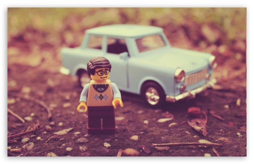 LEGO Figurine, Trabant Miniature Car UltraHD Wallpaper for UHD 16:9 ; HD 16:9 ; UltraWide 21:9 24:10 ; Widescreen 16:10 ; Fullscreen 3:2 ; Tablet 1:1 ; Mobile 9:16 9:19.5 9:20 9:21 9:22 ;