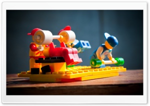 Lego Men Working Out Ultra HD Wallpaper for 4K UHD Widescreen desktop, tablet & smartphone
