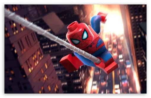 LEGO Spider Man Minifigure UltraHD Wallpaper for UHD 16:9 ; HD 16:9 ; UltraWide 21:9 24:10 ; Widescreen 16:10 ; Tablet 1:1 ;
