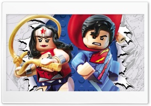 Lego Superman and Wonder Woman Ultra HD Wallpaper for 4K UHD Widescreen desktop, tablet & smartphone