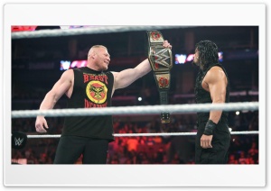 Lesnar and Reigns face to face - WWE Ultra HD Wallpaper for 4K UHD Widescreen desktop, tablet & smartphone