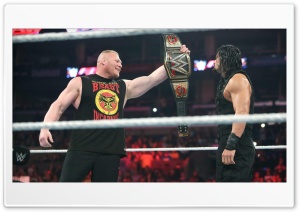 Lesnar and Reigns face to face - WWE Ultra HD Wallpaper for 4K UHD Widescreen Desktop, Lockscreen, Screensaver, TV, Tablet, Smartphone