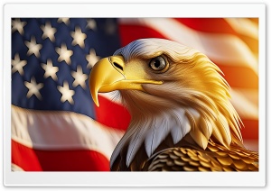 Liberty Eagle USA Flag Ultra HD Wallpaper for 4K UHD Widescreen desktop, tablet & smartphone