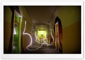 Light Painting At The Dorm Ultra HD Wallpaper for 4K UHD Widescreen desktop, tablet & smartphone