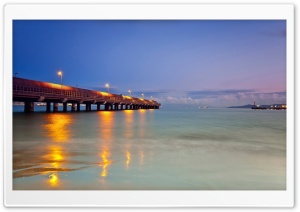 Lighted Pier Ultra HD Wallpaper for 4K UHD Widescreen desktop, tablet & smartphone