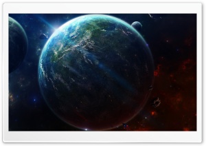 Lighted Planet Ultra HD Wallpaper for 4K UHD Widescreen desktop, tablet & smartphone