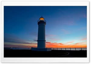 Lighthouse At Dusk Ultra HD Wallpaper for 4K UHD Widescreen desktop, tablet & smartphone