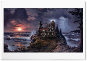 Lighthouse home Ultra HD Wallpaper for 4K UHD Widescreen desktop, tablet & smartphone