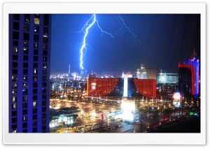 Lightning Over Las Vegas Ultra HD Wallpaper for 4K UHD Widescreen desktop, tablet & smartphone