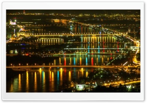 Lights at Danube, Vienna Ultra HD Wallpaper for 4K UHD Widescreen desktop, tablet & smartphone