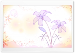 Lilies Illustration Ultra HD Wallpaper for 4K UHD Widescreen desktop, tablet & smartphone