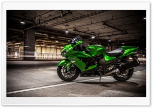 Lime Green Kawasaki Ninja Motorcycle Ultra HD Wallpaper for 4K UHD Widescreen desktop, tablet & smartphone