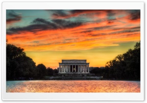 Lincoln Memorial Sunset Ultra HD Wallpaper for 4K UHD Widescreen desktop, tablet & smartphone