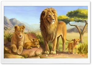 Lion Family Ultra HD Wallpaper for 4K UHD Widescreen desktop, tablet & smartphone
