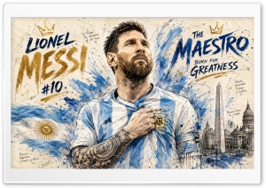 Lionel Messi 4K UHD Wallpaper for Widescreen and UltraWide Desktop, UltraHD TV, Smartphone, Tablet