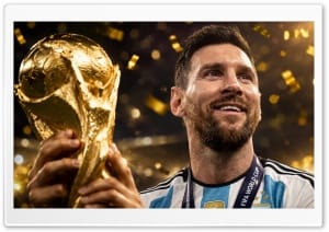 Lionel Messi 2026 World Cup 4K UHD Wallpaper for Widescreen and UltraWide Desktop, UltraHD TV, Smartphone, Tablet