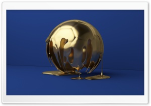 Liquid Gold, Football Ball Ultra HD Wallpaper for 4K UHD Widescreen desktop, tablet & smartphone
