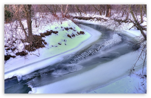 Little Frozen River UltraHD Wallpaper for HD 16:9 ; Widescreen 16:10 5:3 ; Fullscreen 3:2 ;