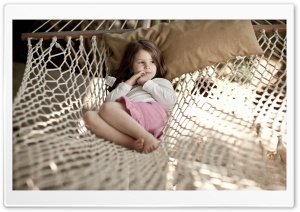 Little Girl In Hammock Ultra HD Wallpaper for 4K UHD Widescreen desktop, tablet & smartphone