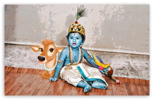 Little Krishna With A Pot Of Butter On Ornament Background Happy  Janmashtami Greeting Card Stock Illustration - Download Image Now - iStock