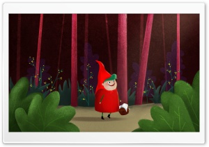 Little Red Riding Hood Illustration Ultra HD Wallpaper for 4K UHD Widescreen desktop, tablet & smartphone
