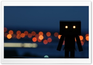 Little Robot Enjoying A Night Out Ultra HD Wallpaper for 4K UHD Widescreen desktop, tablet & smartphone
