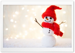 Little Snowman Christmas Ultra HD Wallpaper for 4K UHD Widescreen desktop, tablet & smartphone