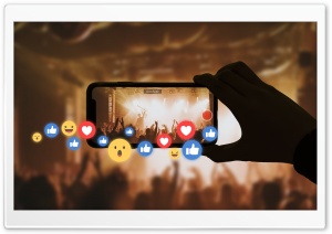 Live Concert for Social Networks with Audience Reaction Ultra HD Wallpaper for 4K UHD Widescreen desktop, tablet & smartphone