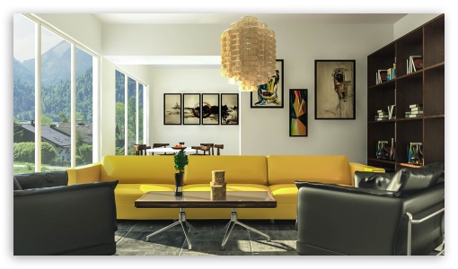 Living Area UltraHD Wallpaper for HD 16:9 ;