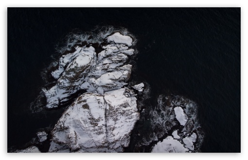 Lofoten Coastline from Above UltraHD Wallpaper for UHD 16:9 ; HD 16:9 ; UltraWide 21:9 24:10 32:9 32:10 ; Widescreen 16:10 ; Tablet 1:1 ; Dual 16:10 16:9 ;