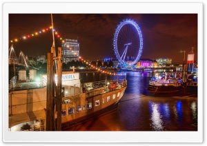 London At Night, HDR Ultra HD Wallpaper for 4K UHD Widescreen desktop, tablet & smartphone