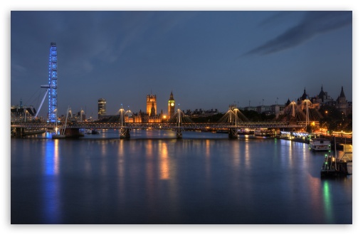 London At Night Panorama Ultra HD Desktop Background Wallpaper for 4K ...