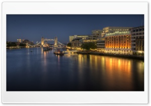 London Bridge Hospital At Night Ultra HD Wallpaper for 4K UHD Widescreen desktop, tablet & smartphone