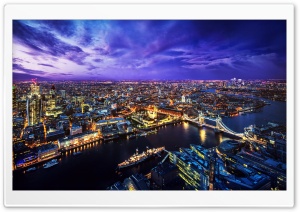 LONDON SKYLINE AT NIGHT Ultra HD Wallpaper for 4K UHD Widescreen desktop, tablet & smartphone